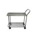 Prairie View Industries Welded T-Bar Aluminum Utility Carts with 2 Tier - 41 x 42 x 20 in. WUC2036